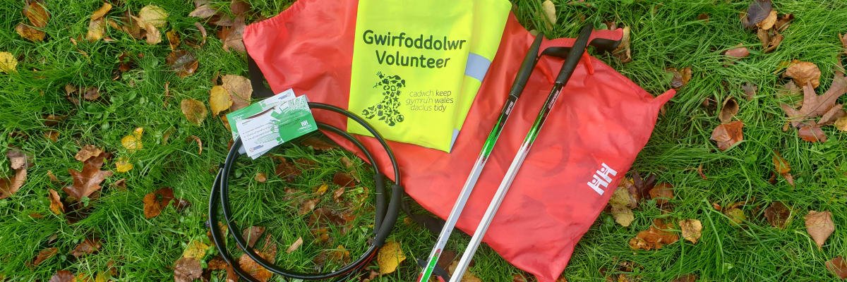 A picture showing litter picking equipment